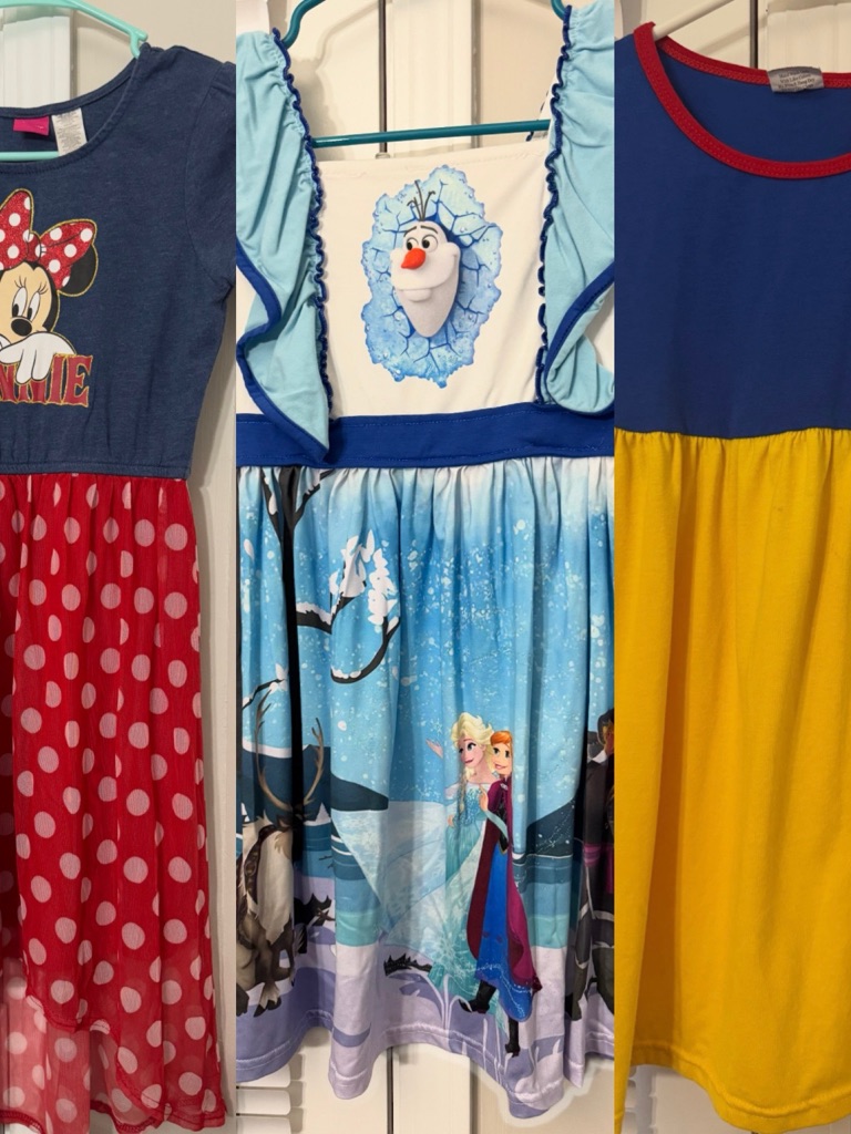 Disney Minnie Mouse Navy Top With Red Polka Dot Skirt Girls Dress